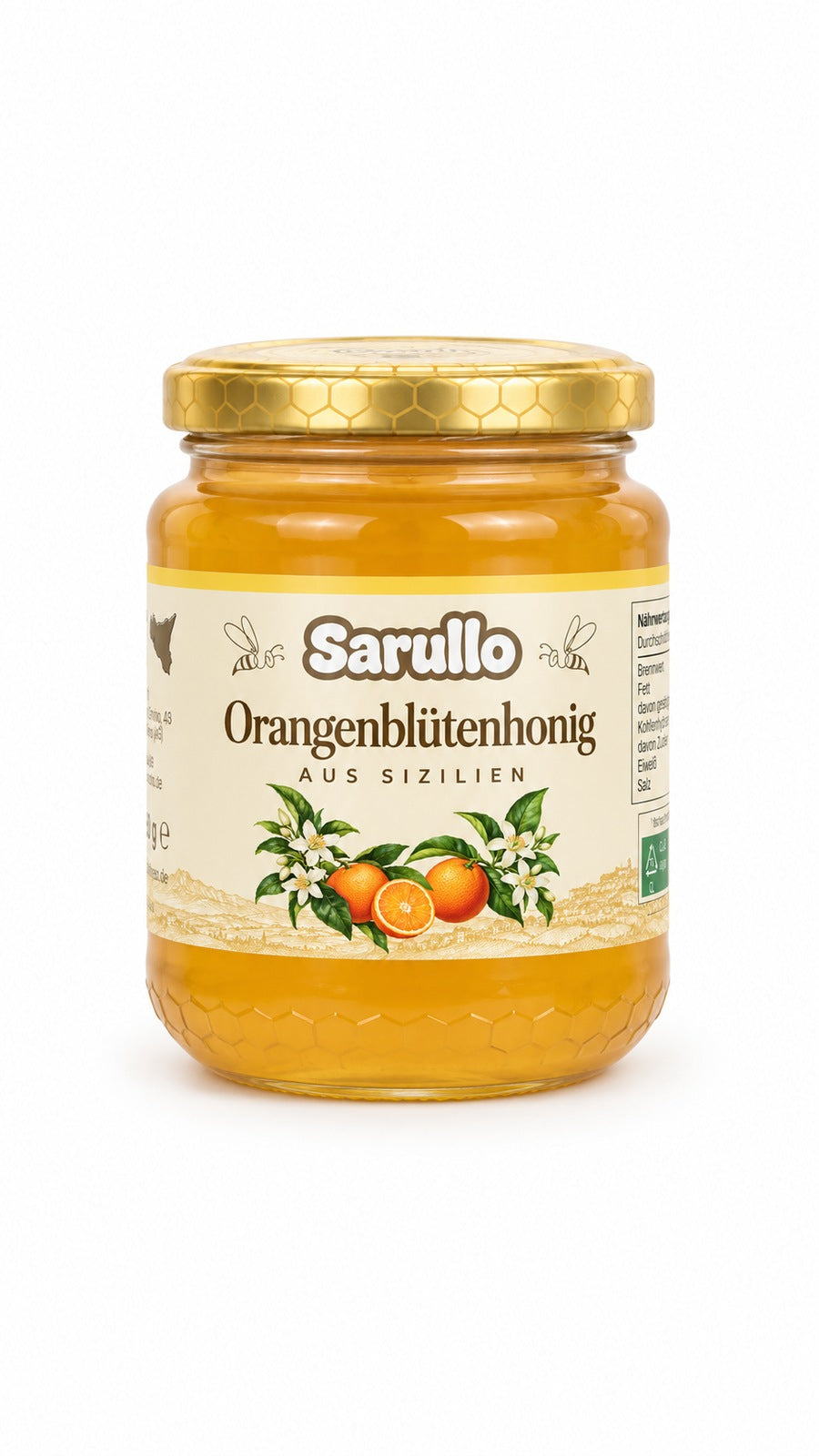 Sarullo Orangenblütenhonig aus Sizilien, 250 g Glas